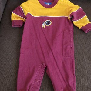 Infant Boy's One Piece Long Sleeve NFL Washington Redskins Jumpsuit, Size 6-9 Mo